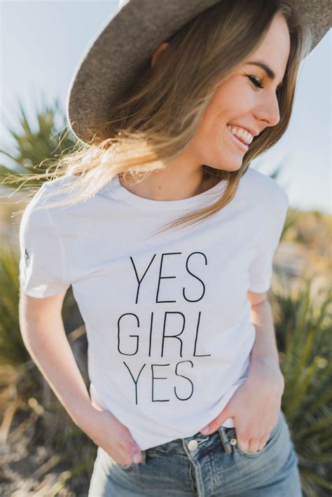 YES GIRL YES GRAPHIC TEE IN WHITE | Graphic tees women, Graphic tee outfits, Graphic tees