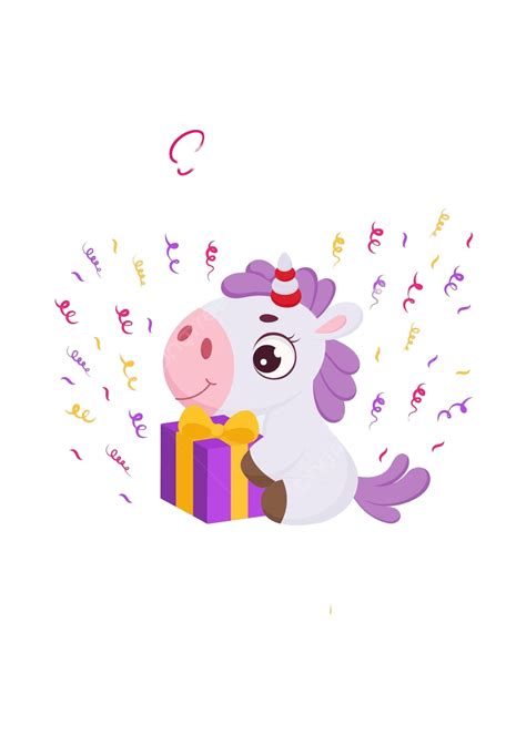 Magical Unicorn Birthday Party Invitation Template Kid Children Boy