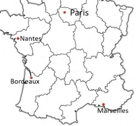 On An Outline Map Of France Locate And Label The Following Places A