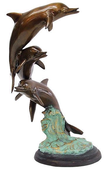 An0242 3 Bronze Dolphins Sculpture Bronze Sculpture