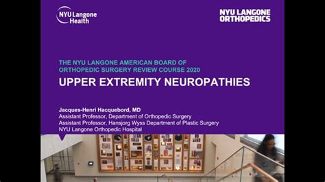 Upper Extremity Neuropathies Nyu Langone Orthopedic Digital Library