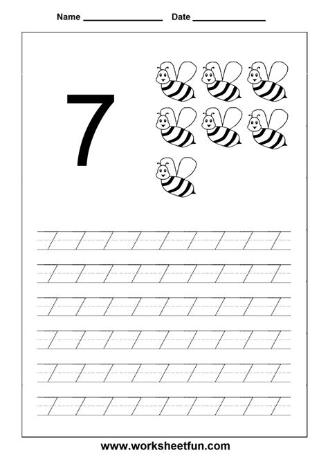 15 Best Images Of Number 7 Worksheets For Pre K Number 7 Tracing Page 123 Number Worksheets