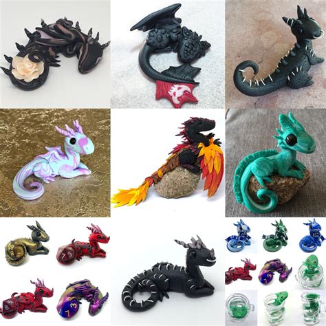 Polymer Clay Dragons By Thedrawofthevoid Dragons