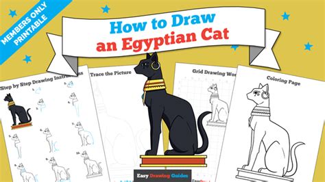 How To Draw An Egyptian Cat Really Easy Drawing Tutorial