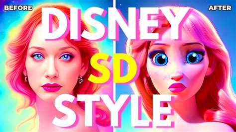 Disney Fy Yourself For Free In Stable Diffusion Amazing New Disney