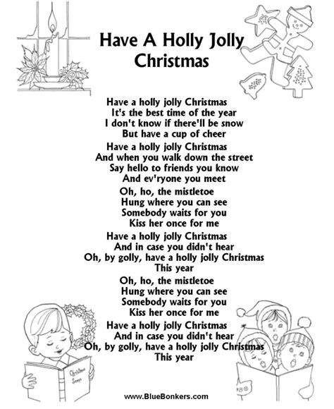 free christmas music lyrics printable free printable templates