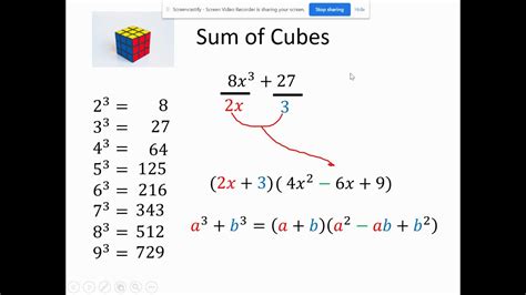 Sum Of Cubes Factored Youtube