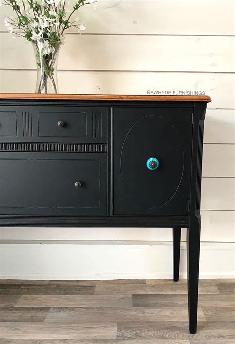 Let it dry and put another coat on and while it looks better, not what i was hoping for. Lamp Black Buffet with Gel Stain Top | General Finishes ...