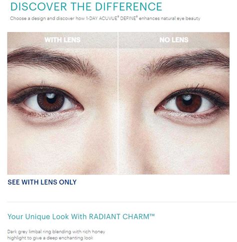 1 Day Acuvue Define Radiant Charm 30 Pack Buy Your Contacts