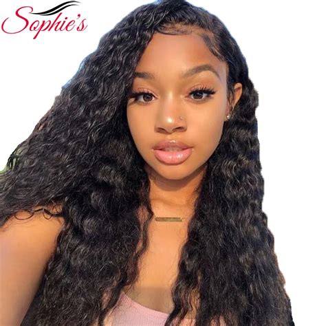 Sophies Deep Wave Lace Front Human Hair Wigs For Women Pre Plucked