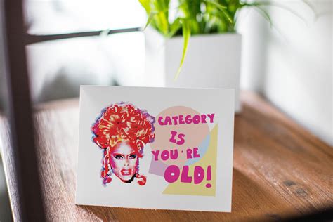 Rupaul Birthday Card Drag Race Card Gay Birthday Card Queer Etsy