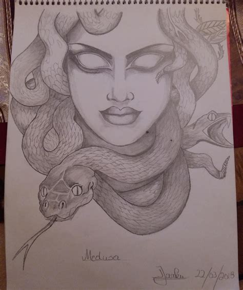 Medusa G Only 2hb Pencil Medusa Drawing Dark Art Drawings Art Drawings Sketches