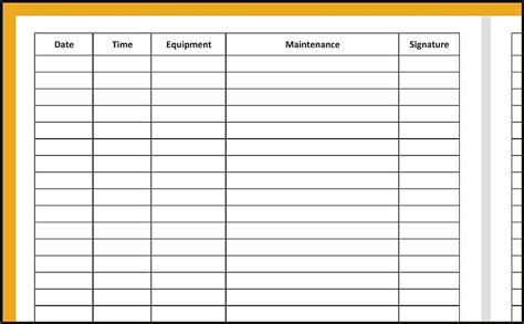 Equipment Maintenance Log Book A Tracker For Recording And Tracking