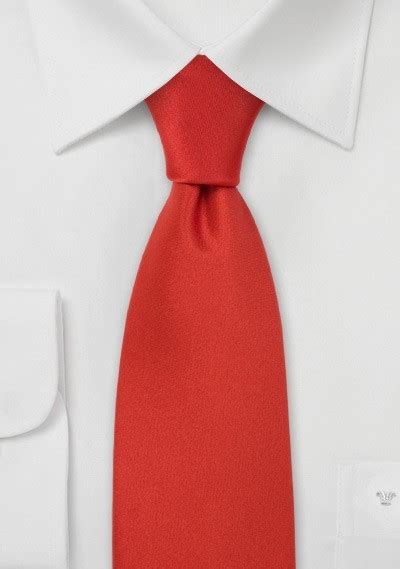 solid bright red silk necktie cheap