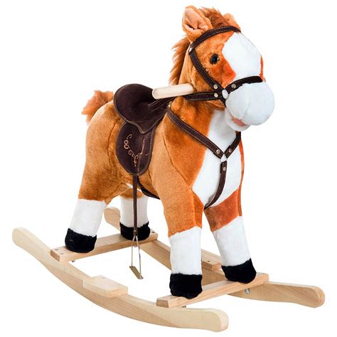 Kids Rocking Horse Toy Plush Ride On Rocker Cow T With Realistic