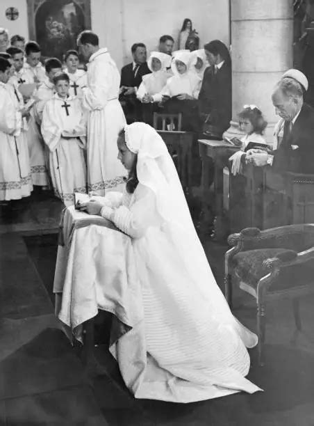Princess Marie Christine Belgium Receives First Holy Communion 1962 Old