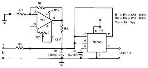 Basic Voltage To Frequency Converter Using 555 And 741 Help