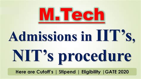 Mtech Admission In Iit Nit Procedure List Of Top 10 Iits Coap