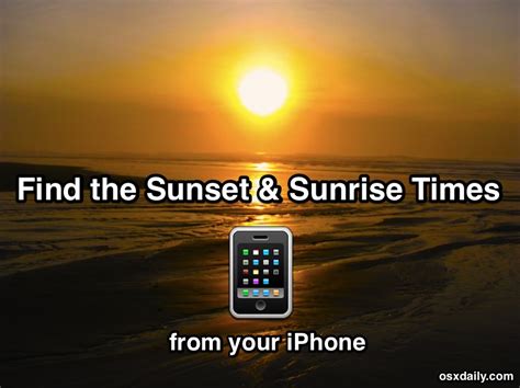 Get Sunset And Sunrise Times From Iphone