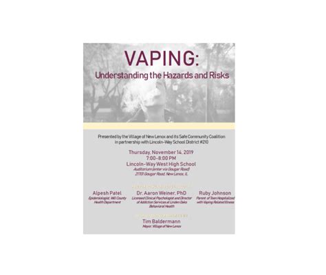 Vaping Risks Program 2 Will County Health Department