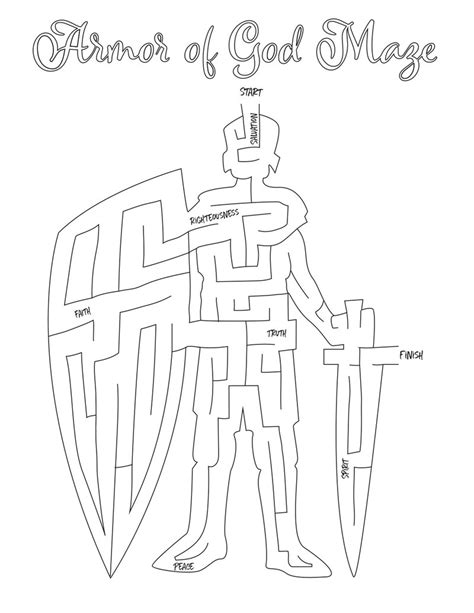 Great activity to introduce the theme for the year. FREE Armor of God Bible Maze