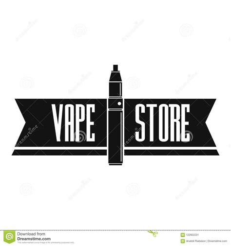 Logotipo De La Tienda De Vape Estilo Simple Ilustración del Vector