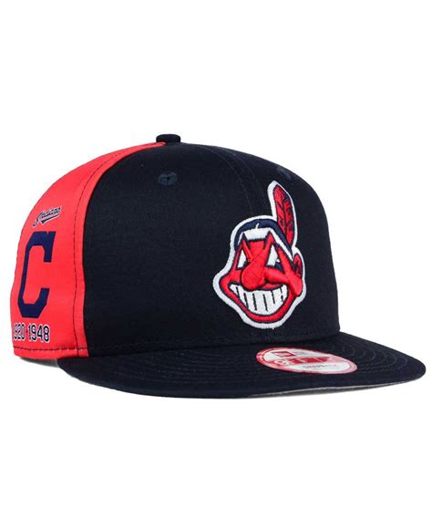 Lyst Ktz Cleveland Indians Panel Pride 9fifty Snapback Cap In Blue For Men