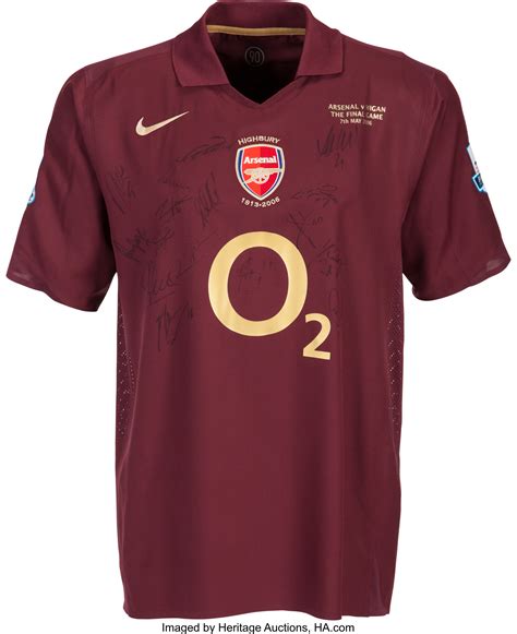 2006 Thierry Henry Team Signed Game Worn Arsenal Jersey From Last Lot