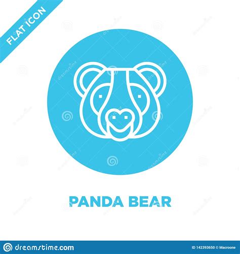 Panda Bear Icon Vector From Animal Head Collection Thin Line Panda