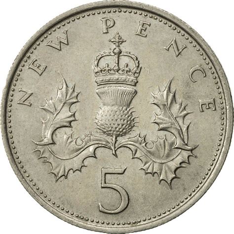 Five Pence 1970 Coin From United Kingdom Online Coin Club