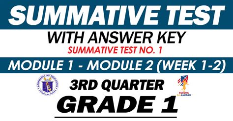 Grade 1 Summative Test No 1 Quarter 3 Modules 1 2 Guro Tayo