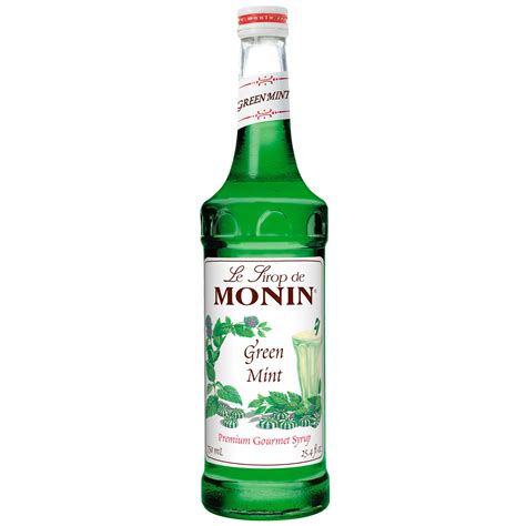 Monin Green Mint Syrup 750 Ml 12 Count Rocketdsd