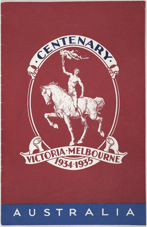 Booklet Centenary Victoria Melbourne Troedel And Cooper 1934 1935
