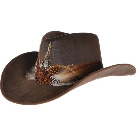 Feather Cowboy Hat Deluxe 13in X 5in Party City