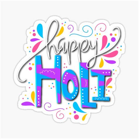 Happy Holi Stickers Redbubble