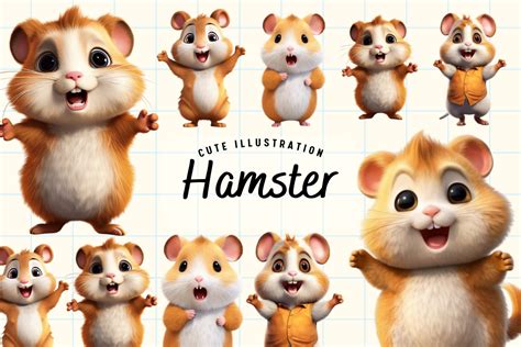 Cute Hamster Illustration Graphic By Folv · Creative Fabrica