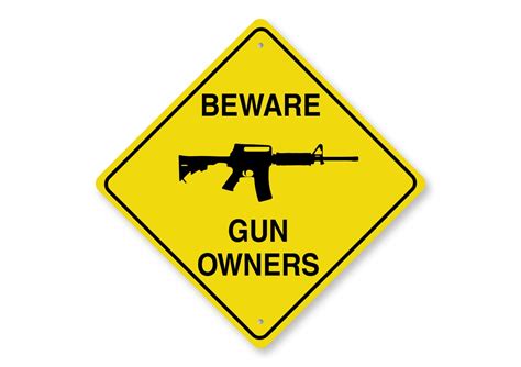 Beware Gun Owner Sign Sign For Guns Gun Owners Decor For Etsy