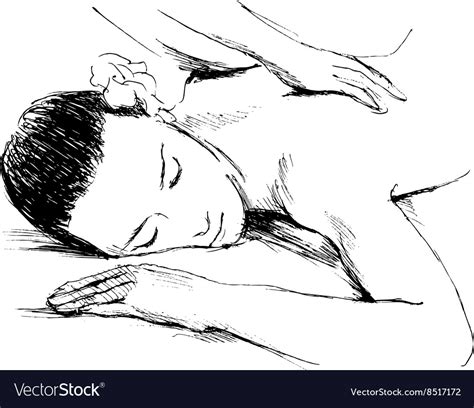 hand sketch massage royalty free vector image vectorstock