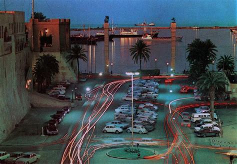Tripoli Libya 70s The Fort Saraya Al Hamra In The Night Tripoli