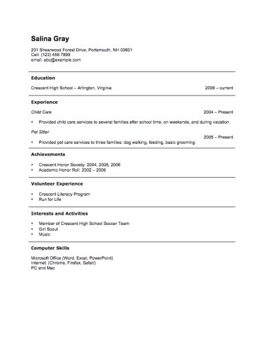 To obtain knowledge of the for each result for the search sample resume templates for teenagers, you will be provided: Pin on high school resume/ no exp