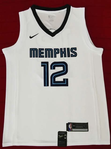 New Men 12 Ja Morant Jersey White Memphis Grizzlies Jersey Throwback S