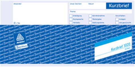 Kurzbrief din lang einseitig bedruckt. Kurzbrief Formular 1020 Zweckform Din lang