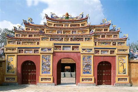 Forbidden Purple City Gate Traditional Architecture The Citadel Imperial Palace Hue Vietnam