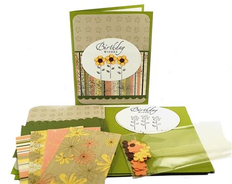 Birthday Card Making Kit Diy Card Kit For Adults T Under Etsy