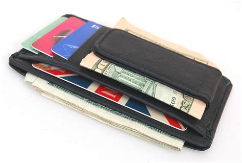 There are magnetic money clips, money clip credit card holders, id money clips, metal clips and more. Mens Leather Wallet Money Clip Credit Card ID Holder Front Pocket Thin Slim NEW | eBay