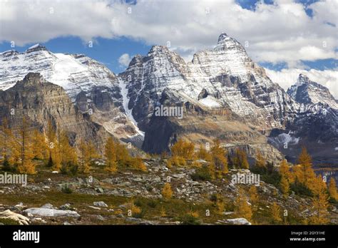 Scenic Autumn Landscape In British Columbia Yoho National Park With