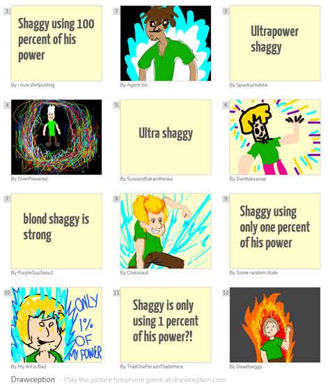 Shaggy Using 100 Percent Of His Power Drawception