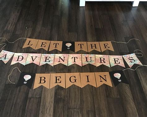 Let The Adventures Begin Banner Let The Adventures Begin Sign New