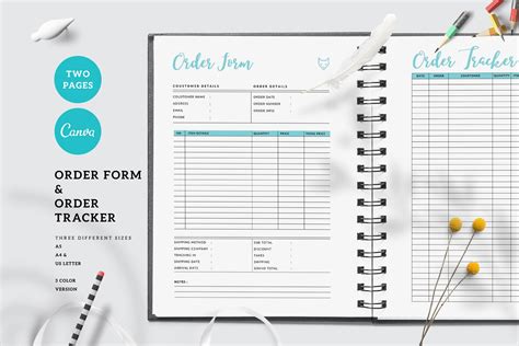 Editable Small Business Order Form And Order Tracker Business Etsy