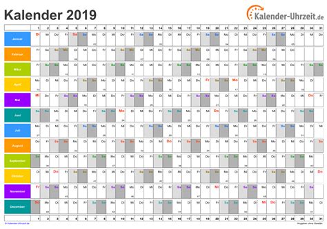 Kalender 2019 Zum Ausdrucken Gratis Vorlagen Zum Download
